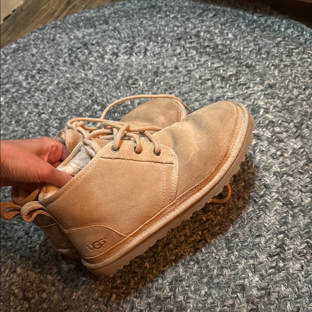 UGG Beige Suede Ankle Boots
